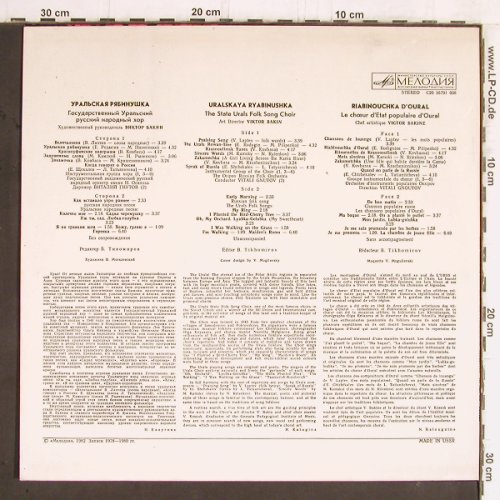 State Urals Folk Song Choir: Uralskaya Ryabinushka, Viktor Bakin, Melodia(C20 16791 008), UDSSR, 1982 - LP - Y5622 - 7,50 Euro