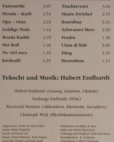 Endhardt,Hubert: Roada Kadds, m-/vg-, Pallas/Hubert Endhardt(HE 81), D,  - LP - Y6051 - 6,00 Euro