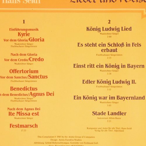 Seidl,Hans/AlpenländischeVolksmesse: König Ludwig Lieder u.Weisen, Isar Ton(207 008-250), D,  - LP - Y6252 - 7,50 Euro