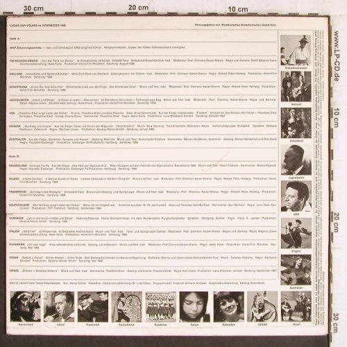 V.A.Lieder der Volker, Intermezo: 1968, Foc, m /vg+, WWF Köln (12 PAL 4540), D, 1968 Typ: LP Best.-Nr.: Y6272 Preis: 7,50 Euro