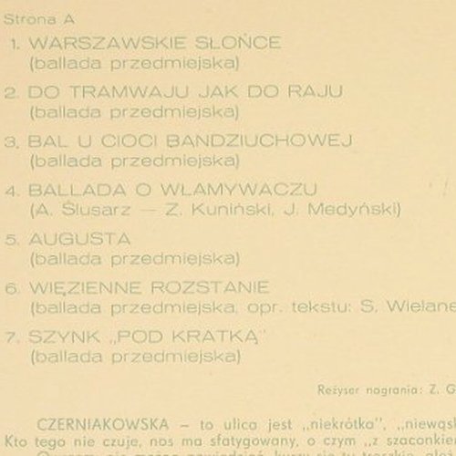 Kapela Czerniakowska: Same, Muza(SXL 0767), PL,  - LP - Y6521 - 5,00 Euro