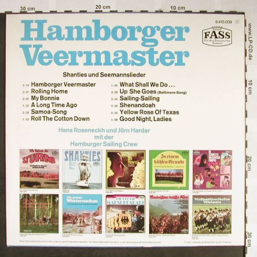 Roseneckh,Hans u.Jörn Harder: Hamburger Veermaster (engl./platt), Fass (6415 009), D Typ: LP Best.-Nr.: Y6529 Preis: 7,50 Euro