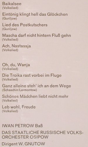Petrow,Iwan: singt russische Lieder (Baß), Melodia/Eurodisc(S 73 595 IU), D,  - LP - Y6597 - 6,50 Euro