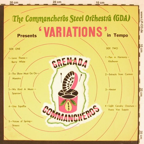 Grenada Commancheros: Steel Band, Autogramme, Variations(VAR-001), Trinidad, 1977 - LP - Y7386 - 9,00 Euro