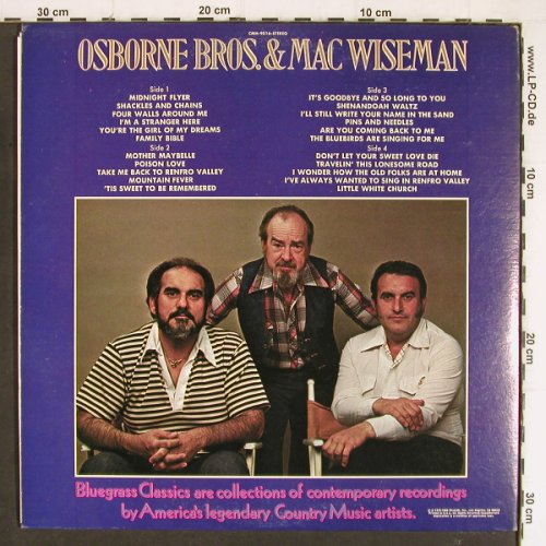 Osborne Brothers & Mac Wiseman: The Essential Bluegrass Album, Foc, CMH(CMH-9016), US, 1979 - 2LP - Y7520 - 12,50 Euro