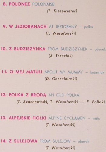 Wesolowski,Tadeuz & his Accordion Q: Na Krakowskim Rynku, Polskie Nagrania(SX 0408), PL,  - LP - Y7562 - 7,50 Euro