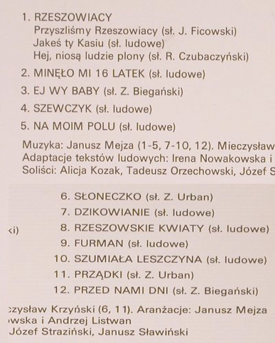 Rzeszowiacy: Polish Folk Music, Foc, Veri ton(SXV-833), PL,  - LP - Y7565 - 5,00 Euro