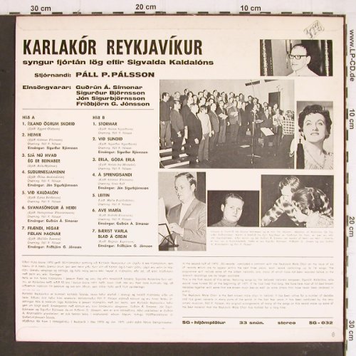 Karlakor Reykjavikur: Sigvalda Kaldalons, SG-hljmplötur(SG-032), Island, 1970 - LP - Y7632 - 9,00 Euro