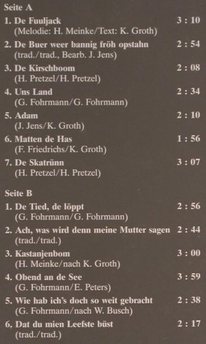 Rohrstock: ...de Tied, de löppt.. (Albersdorf), Onto (RP 30 244), D, 1990 Typ: LP Best.-Nr.: Y7879 Preis: 9,00 Euro