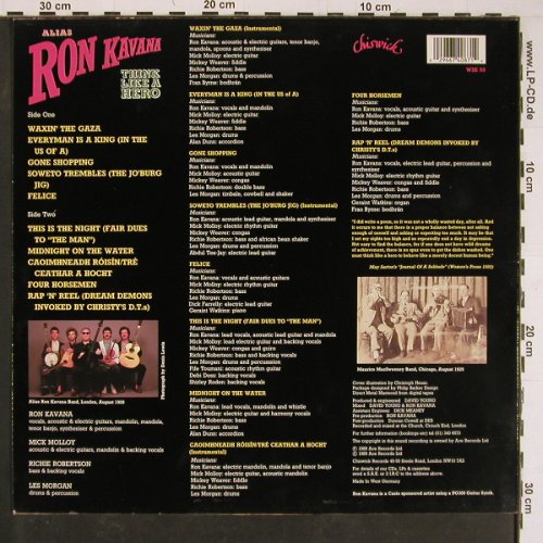 Alias Ron Kavana: Think Like A Hero, Chiswick(WIK 88), UK, 1989 - LP - Y839 - 7,50 Euro