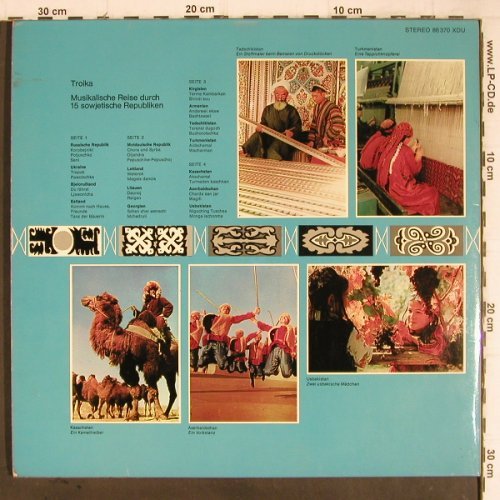 V.A.Troika - Musikalische Reise: durch die 15 sowjetische Republiken, Melodia/Eurodisc(86 370 XDU), D, Foc, 1972 - 2LP - Y9106 - 7,50 Euro