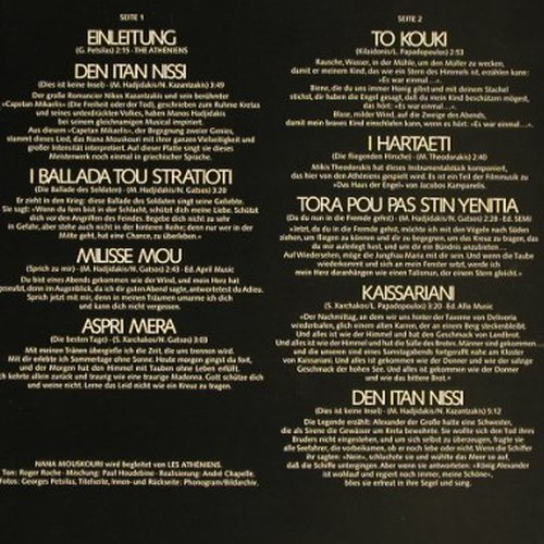 Mouskouri,Nana: Lieder meiner Heimat, Foc, Live, Fontana(6312 027), D, 1971 - LP - Y9173 - 7,50 Euro