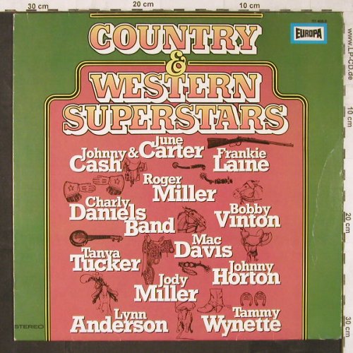 V.A.Country & Western Superstars: J.Cash...Roger Niller, 12 Tr., Europa(111 405.0), D,  - LP - E6180 - 4,00 Euro