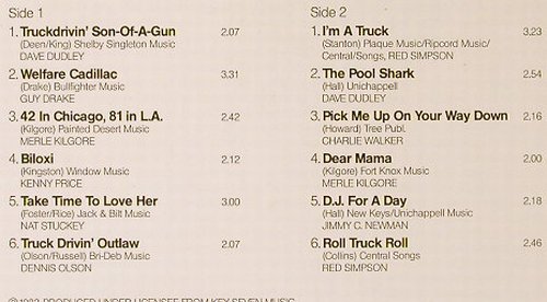 V.A.Super Trucker: Dave Dudley..Red Simpson, Look Back(210.013), , 1982 - LP - E9134 - 4,00 Euro