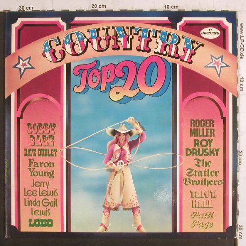 V.A.Country Top 20: Faron Young...Dave Dudley, Mercury(6641 049), D,+Poster, 1972 - 2LP - F6548 - 7,50 Euro