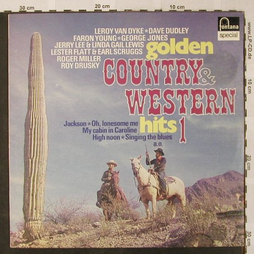 V.A.Golden Country & Western Hits 1: Roy Drusky,Faron Young,G.Jones..., Fontana Special(6430 034), NL, 12Tr.,  - LP - H2553 - 5,00 Euro