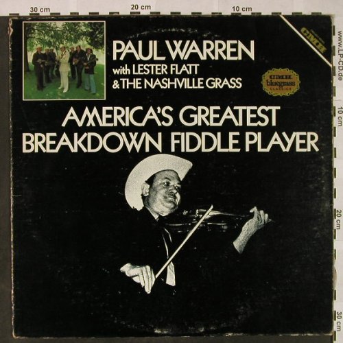 Warren,Paul w.Lester Flatt&Nashv.Gr: America's Gr. Breakdown Fiddle Play, CMH(CMH-6237), US,vg+/VG+, 1979 - LP - H4720 - 7,50 Euro