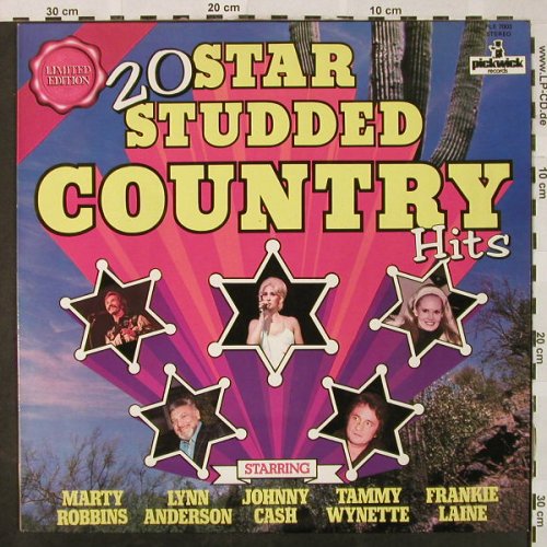 V.A.20 Star Studded Country Hits: Marty Robbins,Lynn Anderson,Cash..., Pickwick/Limited Edition(PLE 7003), UK,  - LP - H4811 - 5,00 Euro