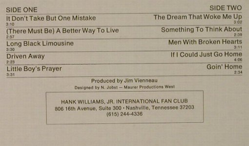 Luke the Drifter,JR.: Same (Hank Williams JR.), MGM(SE-4673), US,  - LP - H4825 - 17,50 Euro
