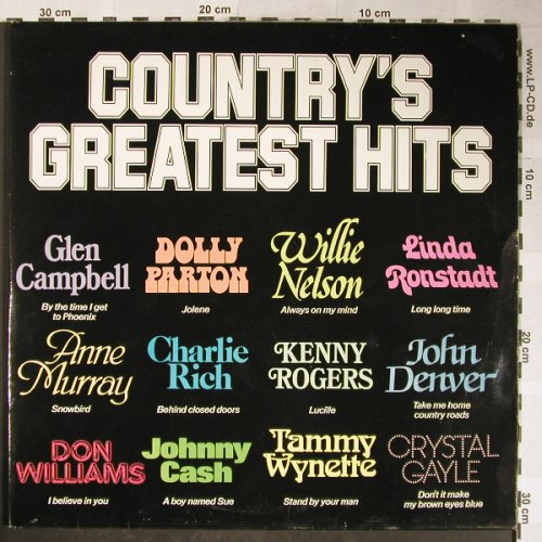 V.A.Country's Greatest Hits: Kenny Rogers...Billie Jo Spears, Atlantic GAP(CGH1), UK, 1985 - 2LP - H5558 - 6,00 Euro