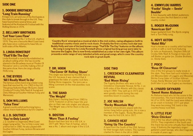 V.A.Country Rock: 18 Classic Tracks, Warwick(WW 5120), UK, 1982 - LP - H5829 - 5,00 Euro