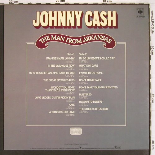 Cash,Johnny: The Man From Arkansas, Club Ed., CBS (CL 917351), NL, 1982 Typ: LP Best.-Nr.: V1040 Preis: 7,50 Euro