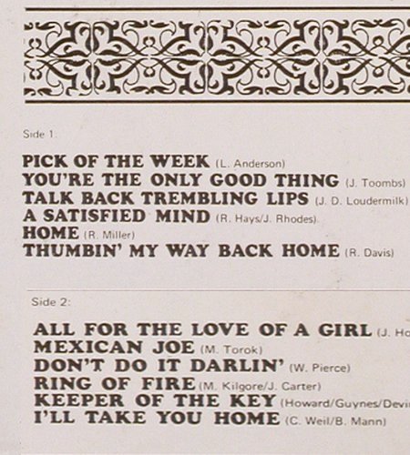 Drusky,Roy: The Pick Of The Country, Mercury (134 558 MFY), NL,co, 1968 Typ: LP Best.-Nr.: V145 Preis: 7,50 Euro