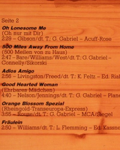 Gabriel,Gunter: Die Grössten Country-Songs a.Zeiten, Hansa (40 067 2), D,Club.Ed., 1983 Typ: LP Best.-Nr.: V668 Preis: 6,00 Euro