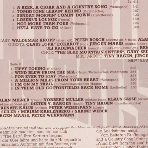Country Bats: Same, (S-Kunstkopf-Stereophonie), WAM (MLP 15.526), D, 1975 Typ: LP Best.-Nr.: V890 Preis: 7,50 Euro