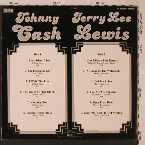 Cash,Johnny / Jerry Lee Lewis: Country Comeback, Bellaphon(BI 15209), D, 1978 - LP - X2436 - 5,00 Euro
