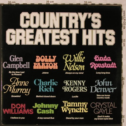 V.A.Country's Greatest Hits: Kenny Rogers...Billie Jo Spears,Foc, Atlantic Gap(AGR101), IRE/UK,  - 2LP - X2451 - 5,50 Euro