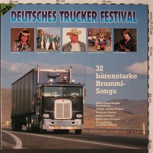 V.A.Deutsches Trucker Festival: 32 bärenstarke Brummi-Songs, Foc, SR(42 091 9), D, 1985 - 2LP - X2726 - 6,00 Euro