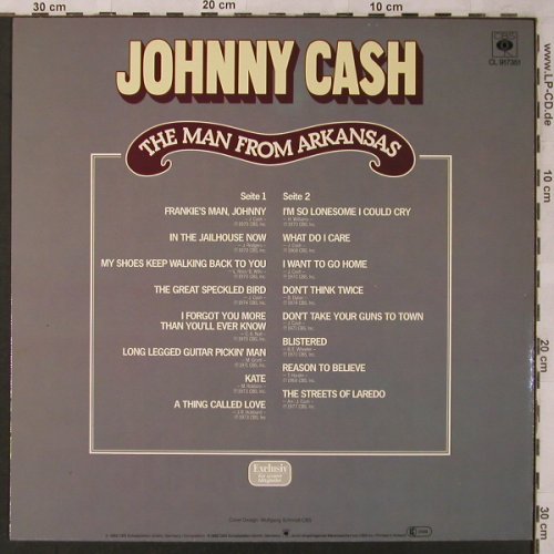 Cash,Johnny: The Man From Arkansas, Club Ed., CBS(CL 917351), NL, 1982 - LP - X2739 - 7,50 Euro