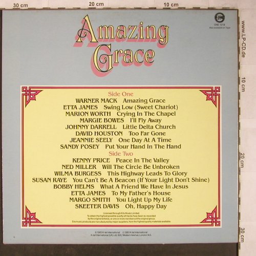 V.A.Amazing Grace: Warner Mack...Skeeter Davis, K-tel(ONE 1218), UK, 1983 - LP - X5131 - 5,50 Euro
