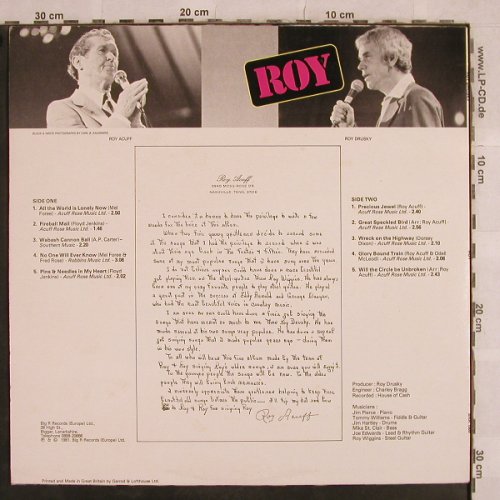 Drusky,Roy: Roy, Big R(BRA 1009), UK, 1981 - LP - X558 - 4,00 Euro