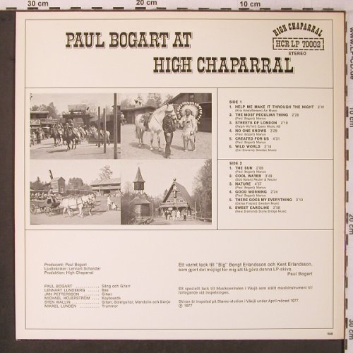 Bogart,Paul: At High Chaparral, HRC(HCR LP 70002), S, 1977 - LP - X7028 - 9,00 Euro