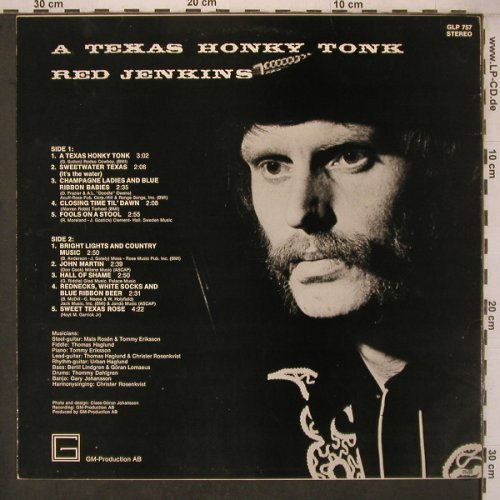 Red Jenkins: A Texas Honky Tonk, GM-Production AB(GLP 757), S, 1975 - LP - X7452 - 6,00 Euro