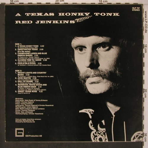 Red Jenkins: A Texas Honky Tonk, GM-Production AB (GLP 757), S, 1975 Typ: LP Best.-Nr.: X7452 Preis: 6,00 Euro