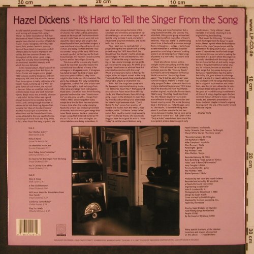 Dickens,Hazel: It's Hard to Tell the Singer fr.t.S, Rounder (0226), CDN, 1987 Typ: LP Best.-Nr.: X7730 Preis: 12,50 Euro