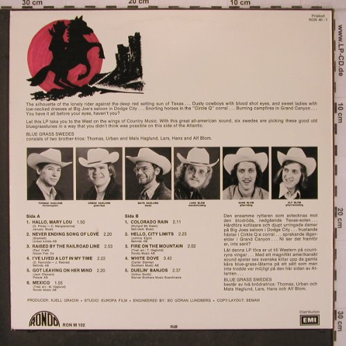 Midnight Cowboy: Blue Grass Swedes, Rondo (RON M 102), S, 1973 Typ: LP Best.-Nr.: X7830 Preis: 7,50 Euro
