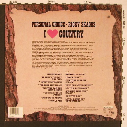 Skaggs,Ricky: Personal Choice, Epic(EPC 451006), NL, 1987 - LP - X8517 - 6,00 Euro