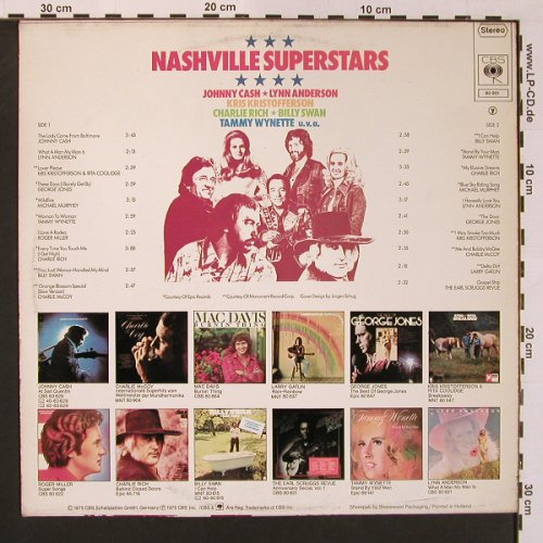 V.A.Nashville Superstars: Johnny Cash... Earl Scruggs Rev., CBS(CBS 80 951), NL, 20Tr., 1975 - LP - X8724 - 5,00 Euro