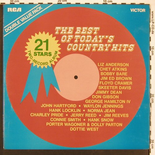 V.A.The Best of Today's Country Hit: Jim Reeves... Liz Anderson, Foc, RCA(JET 102A/B), UK, Mono, 1969 - 2LP - X9503 - 7,50 Euro