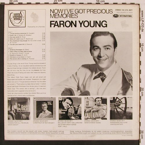 Young,Faron: I've got Precious Memories, m-/vg+, Mercury(134 576 MFY), NL, 1969 - LP - X9854 - 7,50 Euro