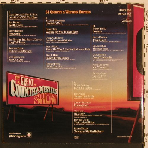 V.A.The Great Country & WesternShow: 24 Country Busters, Foc, Mercury(6686 033), D,  - 2LP - X9894 - 7,50 Euro