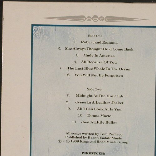 Pacheco,Tom: Eagle In The Rain, Ringsend Road (TPLP 1), UK, 1989 Typ: LP Best.-Nr.: Y1460 Preis: 6,00 Euro