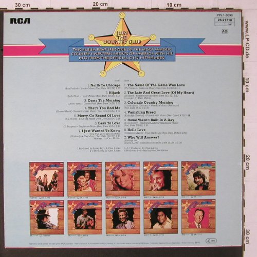 Snow,Hank: Country Club-The Hits Of, RCA(26.21718), D, 1976 - LP - Y1677 - 5,00 Euro