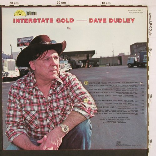 Dudley,Dave: Interstate Gold, Bellaphon / Sun (26 13001), D, 1980 Typ: LP Best.-Nr.: Y2076 Preis: 5,00 Euro