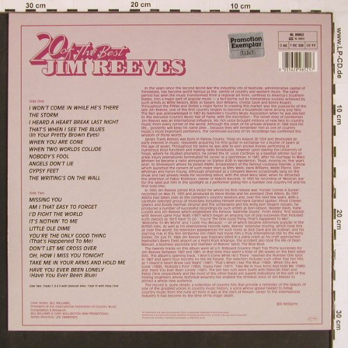 Reeves,Jim: 20 of the Best, RCA (NL 89852), D, 1986 Typ: LP Best.-Nr.: Y218 Preis: 7,50 Euro