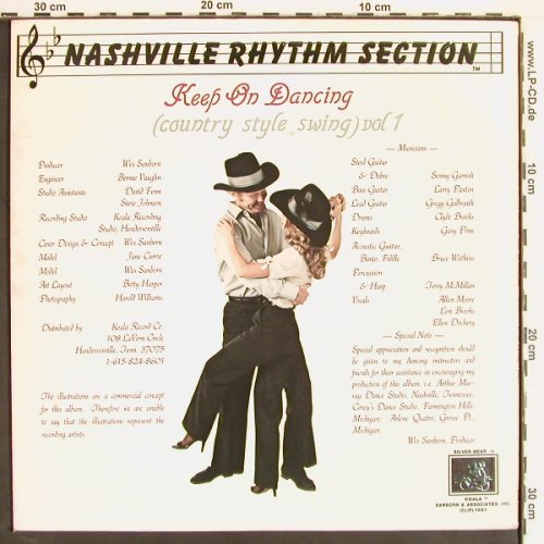 Nashville Rhythm Section: Keep On Dancing,country style swing, Koala (KOA 15001), US, Vol.1, 1981 Typ: LP Best.-Nr.: Y2515 Preis: 7,50 Euro